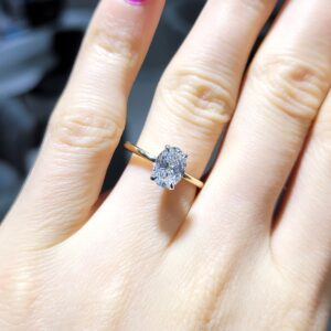 Pırlanta 1,21 Ct HRD Sertifikalı Oval Tektaş Yüzük YZ10638