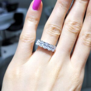 Pırlanta 2,49 Ct Oval Beştaş-Yarımtur Yüzük YZ10775