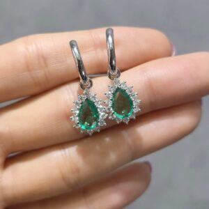 Pırlanta 2,86 Ct Pırlanta & Zümrüt Küpe KP03045