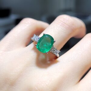 Pırlanta 3,07 Ct Pırlanta & Zümrüt Yüzük YZ10762