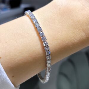 Pırlanta 7,66 Ct Tel Tırnak Suyolu Bileklik BL01480