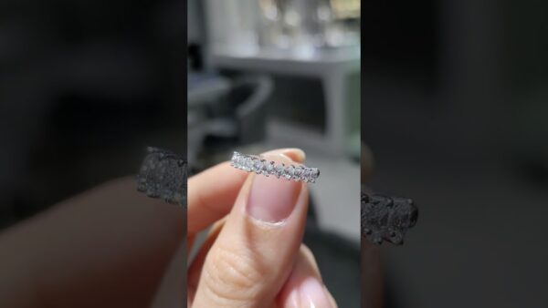0.58 Ct Pear-Cut Half-Eternity Diamond Ring product video