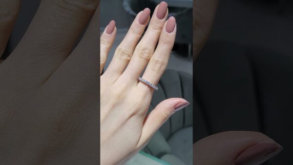0.63 Ct Wire-Prong Half-Eternity Diamond Ring product video
