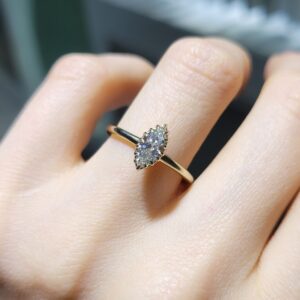 Pırlanta 0,49 Ct HRD Sertifikalı Markiz Tektaş Yüzük YZ10853