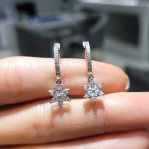 Pırlanta 0,81 Ct Sallantılı Küpe KR00969