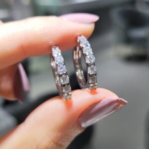 Pırlanta 0,94 Ct Halka Küpe KP03057