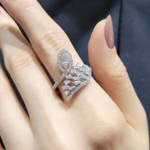 Pırlanta 0,95 Ct Baget Yüzük KR00962