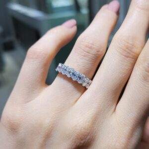 Pırlanta 1,48 Ct Oval Kesim Yarımtur Yüzük YZ10854