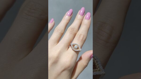 Pırlanta 0,34 Ct Göz Rose Tasarım Yüzük ürün videosu