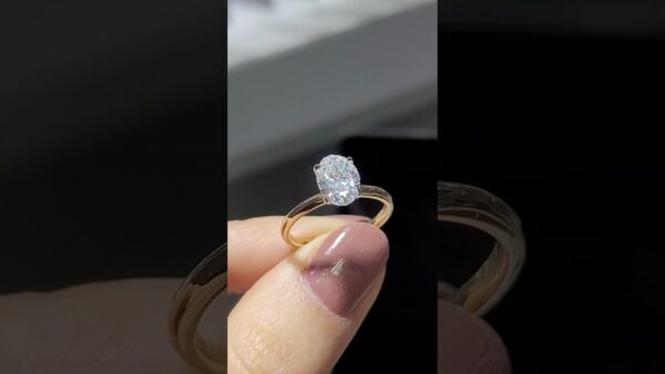 Pırlanta 1,70 Ct HRD Sertifikalı Oval Tektaş Yüzük ürün videosu