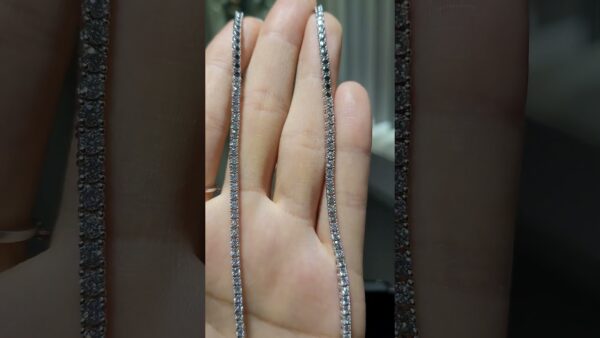 3.91 Ct Half-Tennis Diamond Necklace product video
