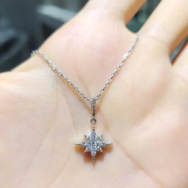 Pırlanta 0,23 Ct Yıldız Kolye KL02734