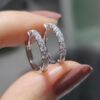Pırlanta 0,45 Ct Halka Küpe KP03092