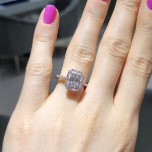 Pırlanta 0,61 Ct Baget Yüzük YZ10878