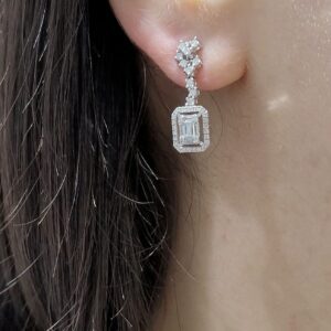 Pırlanta 0,72 Ct Baget Küpe KR00983