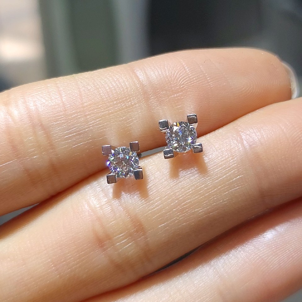 Pırlanta 0,80 Ct GIA Sertifikalı Tektaş Küpe KP02602