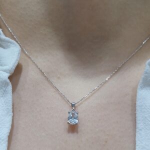 Pırlanta 0,84 Ct HRD Sertifikalı Oval Tektaş Kolye KL03031