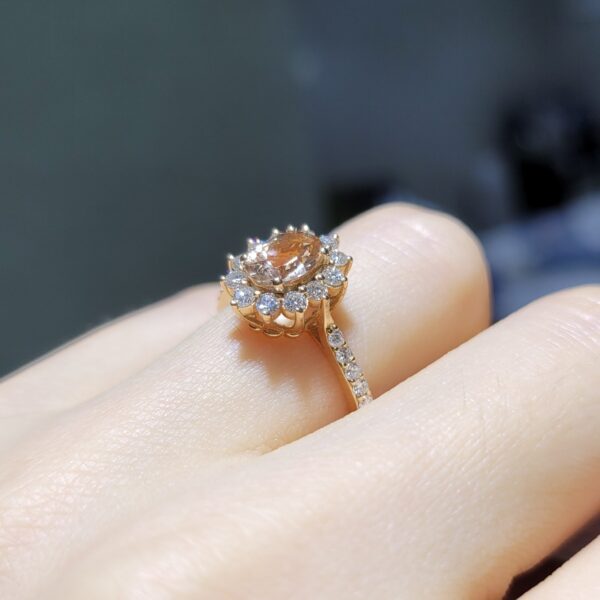 Pırlanta 1,18 Ct Pırlanta & Morganit Yüzük KR00981-2