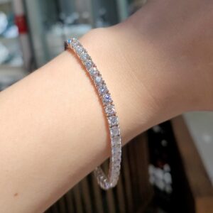 Pırlanta 8,44 Ct Tel Tırnak Suyolu Bileklik BL01502