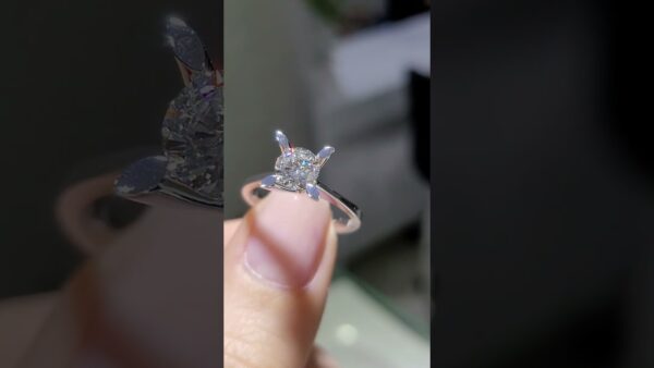 0.72 Ct HRD-Certified Almond Prong Solitaire Diamond Ring product video