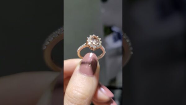Pırlanta 1,18 Ct Pırlanta & Morganit Yüzük ürün videosu