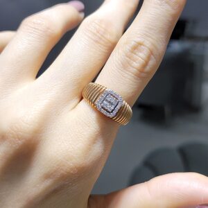 Pırlanta 0,26 Ct Baget Yüzük KR00998