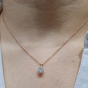 Pırlanta 0,29 Ct Markiz Kesim Kolye KR01008
