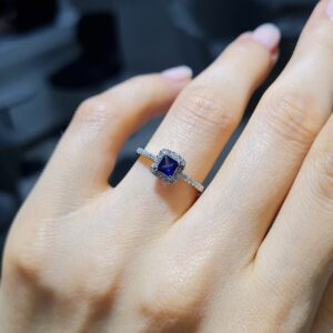 Pırlanta 0,62 Ct Pırlanta & Safir Yüzük YZ10024