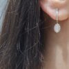 Pırlanta 0,65 Ct Markiz Kesim Küpe KR01007
