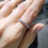 Pırlanta 0,65 Ct Tel Tırnak Yarımtur Yüzük YZ10929