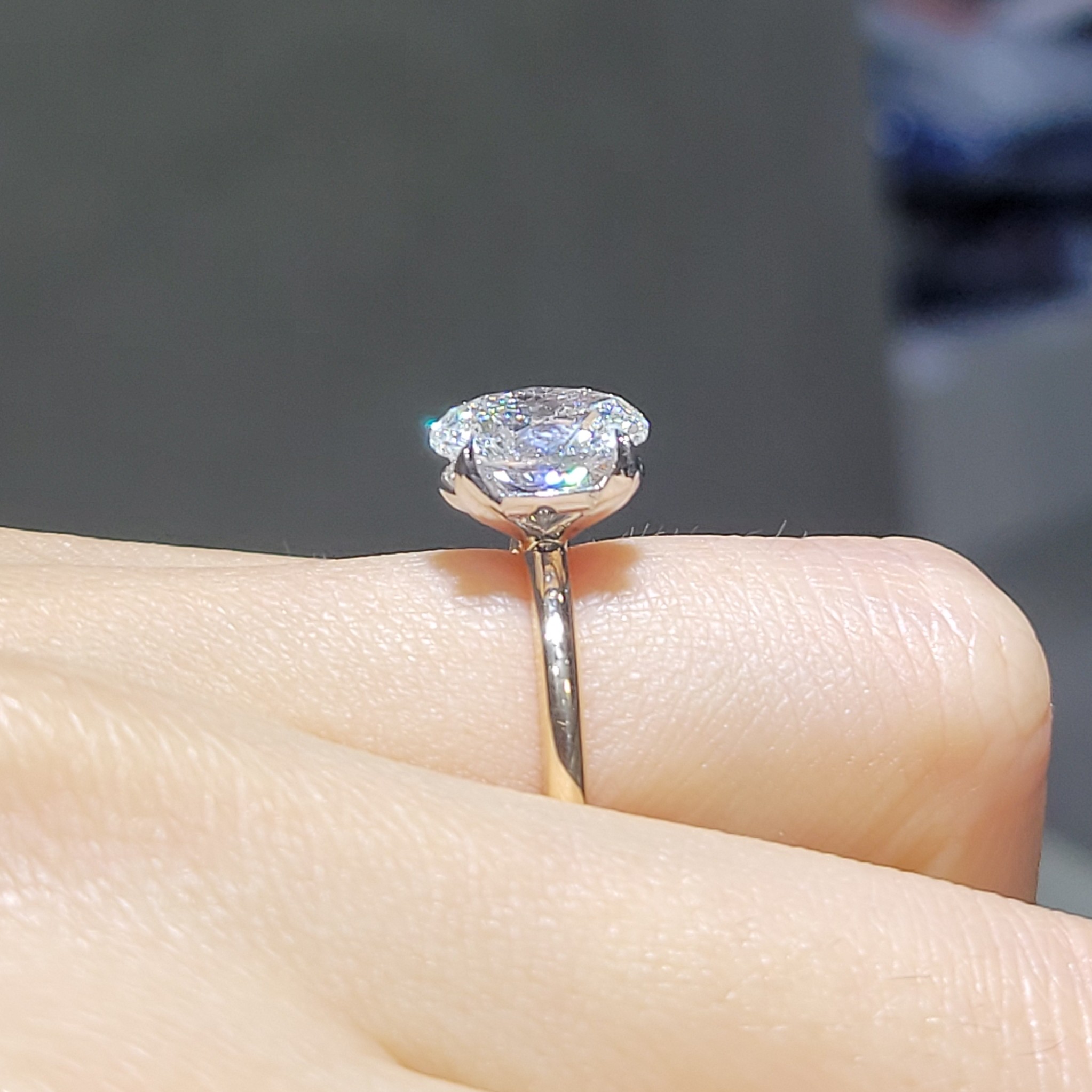 Pırlanta 1,13 Ct HRD Sertifikalı Oval Tektaş Yüzük YZ10991-2