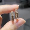 Pırlanta 1,52 Ct Brown Taş Halka Küpe KP03133