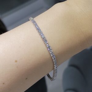Pırlanta 4,13 Ct Tel Tırnak Suyolu Bileklik BL01510
