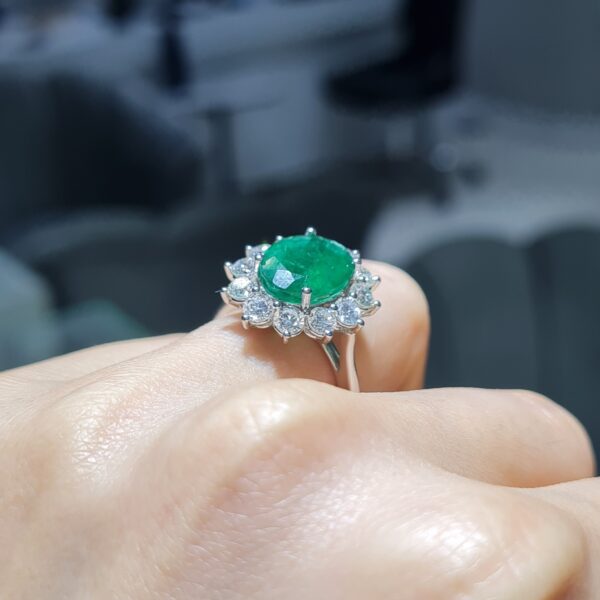 Pırlanta 4,53 Ct Pırlanta & Zümrüt Yüzük ZL03269-2