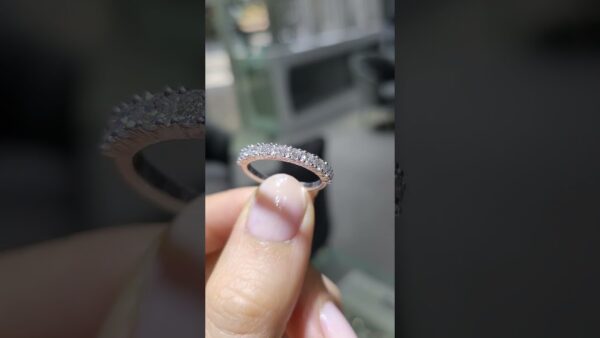 0.65 Ct Wire-Prong Half-Eternity Diamond Ring product video