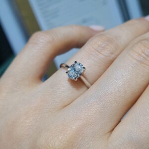 Pırlanta 1,01 Ct GIA Sertifikalı Oval Tektaş Yüzük YZ11017