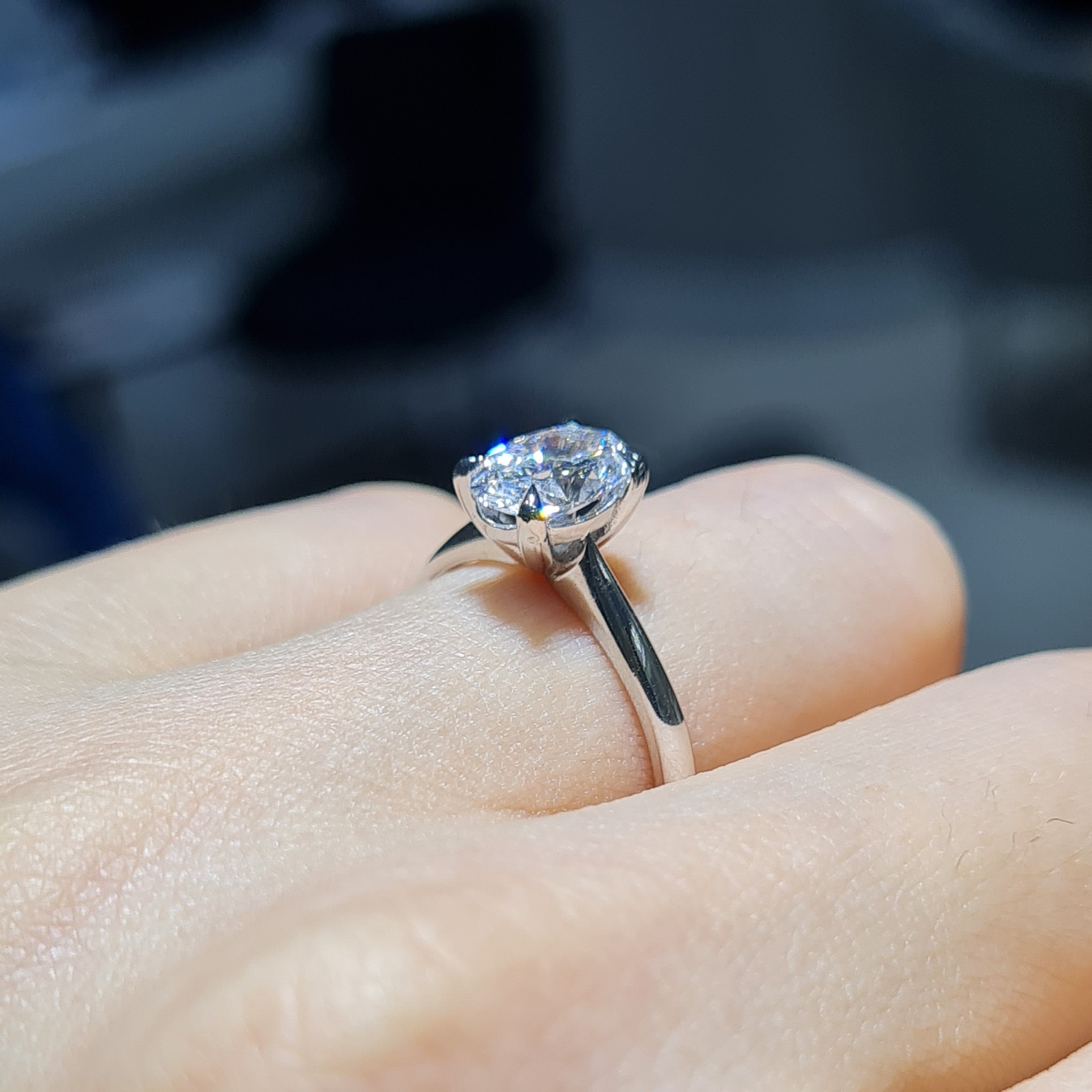 Pırlanta 1,01 Ct GIA Sertifikalı Oval Tektaş Yüzük YZ11057-2
