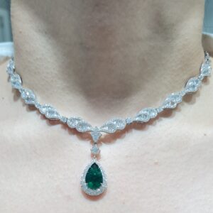 Pırlanta 10,63 Ct Pırlanta & Zümrüt Gerdanlık ZL03276