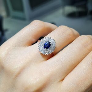 Pırlanta 1,08 Ct Pırlanta & Safir Yüzük MRT0008