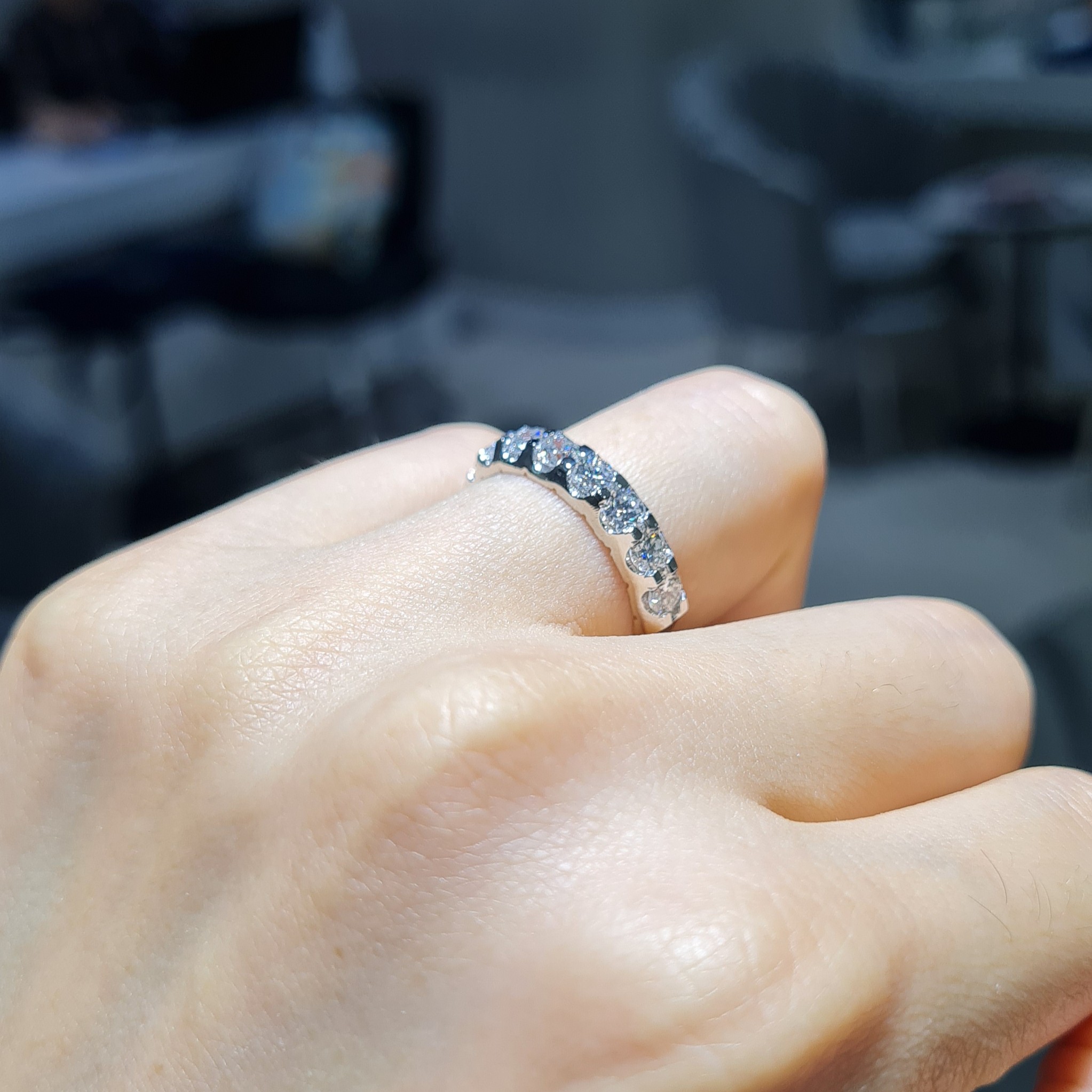 Pırlanta 1,14 Ct Kalın Tırnak Yarımtur Yüzük YZ11085-2