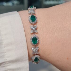 Pırlanta 11,54 Ct Pırlanta & Zümrüt Bileklik ZL03274