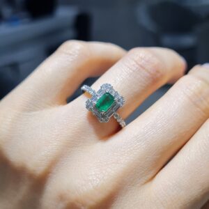 Pırlanta 1,23 Ct Pırlanta & Zümrüt Yüzük ZL03261