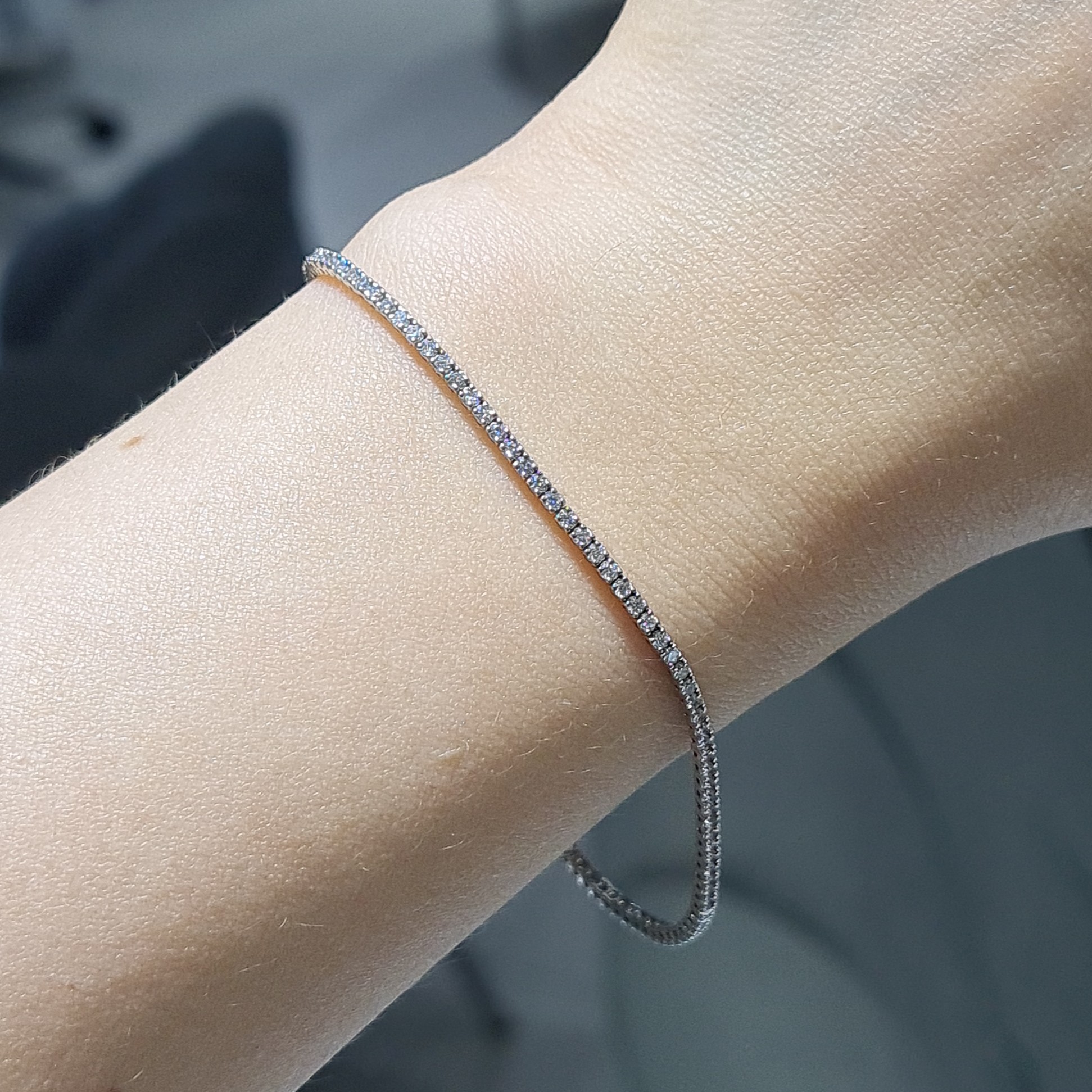 Pırlanta 1,31 Ct İnce Suyolu Bileklik BL01409