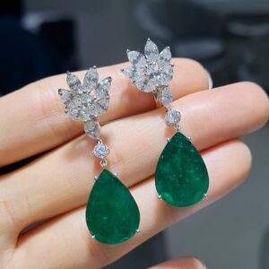 Pırlanta 19,92 Ct Pırlanta & Zümrüt Küpe ZL03272