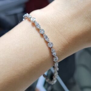 Pırlanta 2,28 Ct Baget & Yuvarlak Taşlı Bileklik ZL03244
