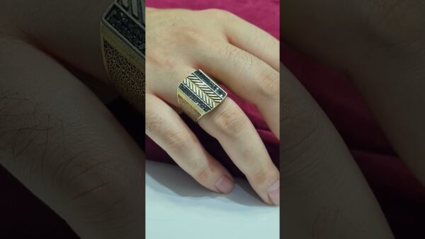0.65 Ct Black Diamond Silver Men’s Ring product video