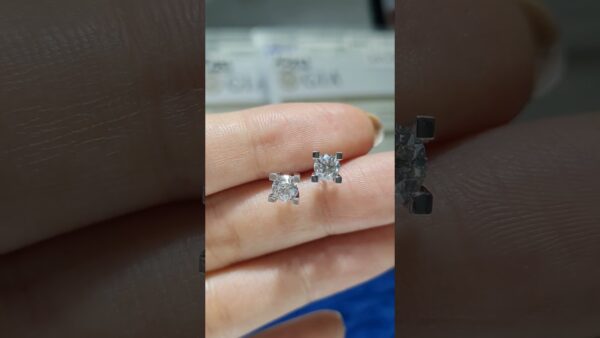 Pırlanta 1,00 Ct GIA Sertifikalı D Renk Tektaş Küpe ürün videosu