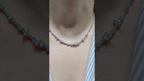 4.69 Ct Pear-Cut & Marquise & Round-Cut Diamond Necklace product video