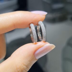 Pırlanta 0,57 Ct Halka Küpe