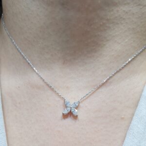 Pırlanta 0,80 Ct Markiz Kolye KR01033